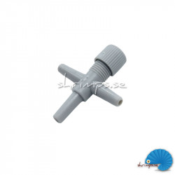 Adjustable T-connector aquarium air valve (grey)