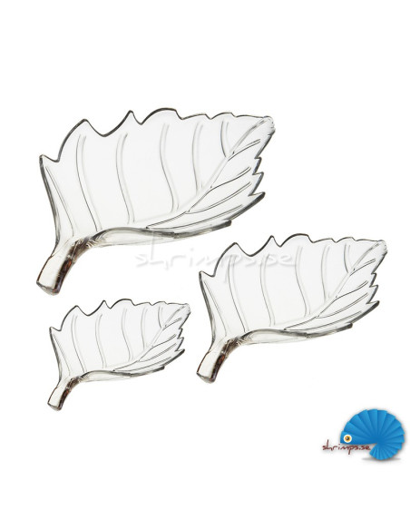 Acrylic leaf shrimp dish