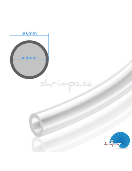 Aqua Art - Co2 PU tube 6/4mm transparent