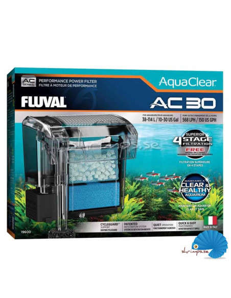 Fluva - Aquaclear - AC 30 - Hangon Filter 569 L/h 38-114l