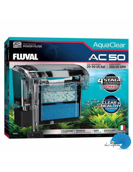 Fluva - Aquaclear - AC 50 - Hangon Filter 250-757 L/h 76-190l